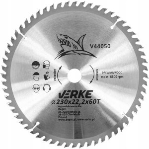 Tarcza Piła Widiowa Drewna 230 X 22,2 Mm 60t Widia