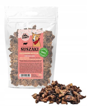 TRENERKI dla psa suszone PŁUCA WOŁOWE kostka 450 g