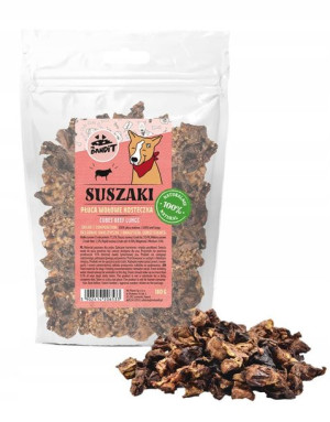 TRENERKI dla psa suszone PŁUCA WOŁOWE kostka 180 g