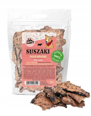 GRYZAKI dla psa suszone PŁUCA WOŁOWE duże 450 g