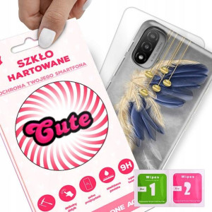 Etui + Szkło do MOTOROLA E20 4G Eleganckie Wzory