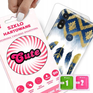Etui + Szkło do MOTOROLA E7 Eleganckie Top Wzory