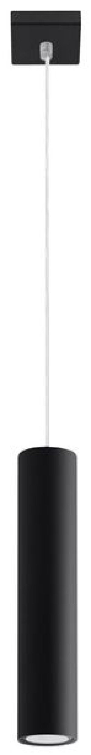 Zwis czarny lampa wisząca LAGOS 1 tuba walec loft salon jadalnia