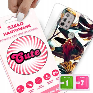 Etui + Szkło do MOTOROLA G10 POWER Kwiatowe Wzory