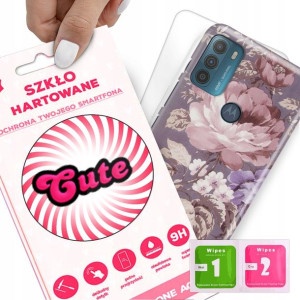 Etui + Szkło do MOTOROLA G50 Flower Kwiatowe Wzory
