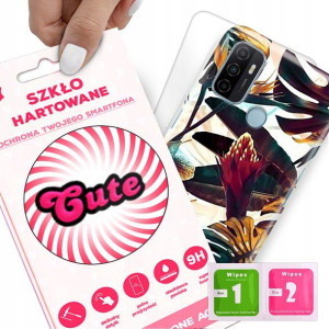 Etui + Szkło do OPPO A53 Flower Kwiatowe Top Wzory