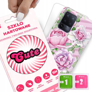 Etui + Szkło do OPPO F19 PRO Flower Kwiatowe Wzory