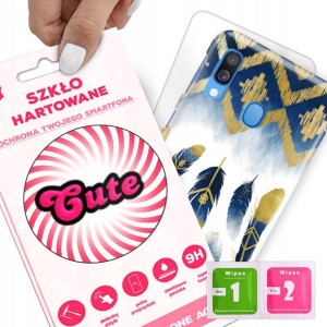 Etui + Szkło do SAMSUNG A40 Eleganckie Top Wzory