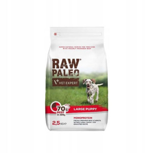 RAW Paleo karma dla szczeniąt ras dużych wołowina