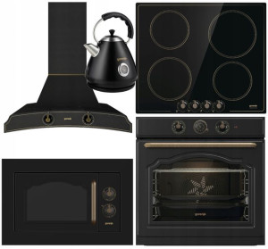 Duży Zestaw Agd Gorenje Retro Czarny + Gratis