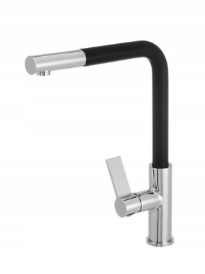 Bateria Miló Soho Chrom/czarna Stała Wylewka Milo