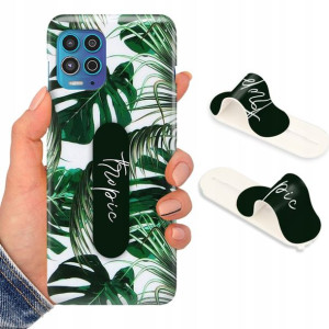 Etui + Uchwyt do MOTOROLA G100 Kwiaty Flower Wzory