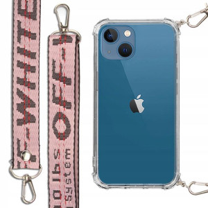 Etui Antishock + Smycz Róż do IPHONE 14 Case Mocna