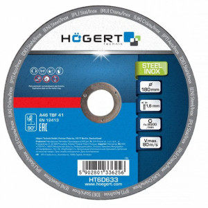 Tarcza do cięcia metalu i inoxu korundowa 180x1,6mm 10szt Hogert
