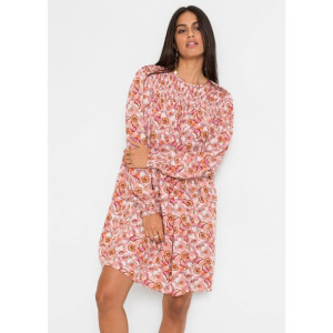 Bonprix Wiosenna Sukienka Oversize Kwiaty Szczypanki Casual 36-38 933519
