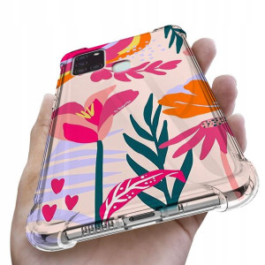 Etui Antishock do SAMSUNG A21s Kwiaty Flower Wzory