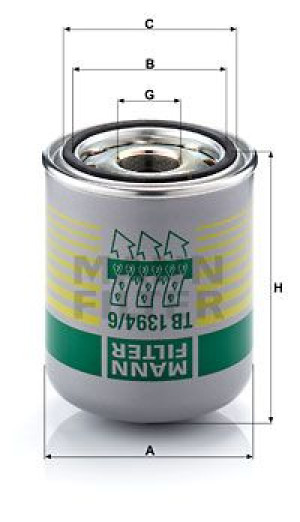 Filtr osuszacz powietrza MANN-FILTER TB1394/6X TB13946X