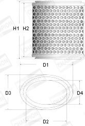 Filtr powietrza CHAMPION W226/606 C3034