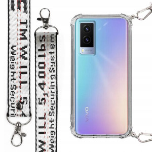 Etui Antishock Mocna Smycz Biała do VIVO V21E 4G