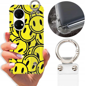 Etui Antishock Pasek do HUAWEI P50 Kwiatowe Wzory
