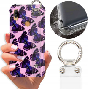Etui Antishock Pasek do HUAWEI Y6S Kwiatowe Wzory