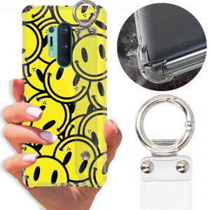 Etui Antishock Pasek do ONEPLUS 8 PRO Kwiaty Wzory