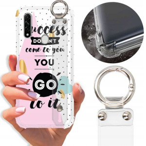 Etui Antishock Pasek do OPPO A8 Kwiatowe Top Wzory