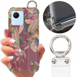 Etui ANTISHOCK PASEK do REALME C30 Flower Wzory