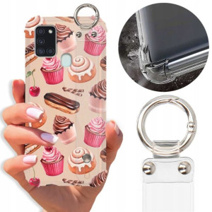 Etui Antishock Pasek do SAMSUNG A21s Słodkie Wzory