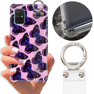 Etui Antishock Pasek do SAMSUNG A71 Kwiatowe Wzory