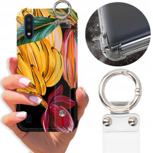 Etui Antishock Pasek do SAMSUNG M01 Kwiatowe Wzory