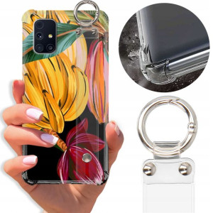 Etui Antishock Pasek do SAMSUNG M31s Kwiaty Wzory
