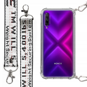 Etui Antishock Smycz Biała do HUAWEI HONOR 9X PRO