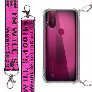 Etui Antishock Smycz Fuksja do MOTOROLA ONE HYPER