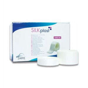 Przylepiec Jedwabny Plaster 2,5cmx5m 12szt