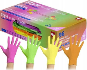 Rękawiczki Nitrylowe Kolorowe Tutti Frutti Xs 96sz