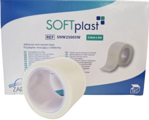 Przylepiec włókninowy SOFTplast 2,5cmx5m 12szt