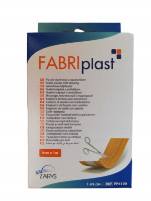 Plaster tkaninowy z opatrunkiem 6cmx1m FABRIplast