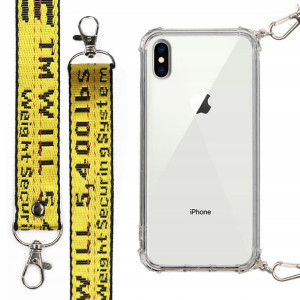 Etui Case Antishock + Smycz Żółta do IPHONE X/XS