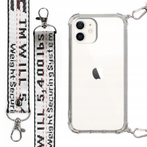 Etui Case Antishock Mocna Smycz Biała do IPHONE 12