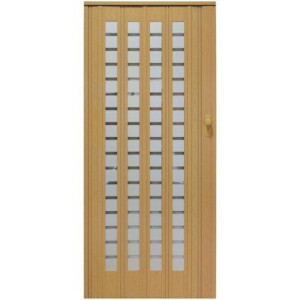 Przesuwne Drzwi Harmonijkowe Jasny Dąb Mat 86cm