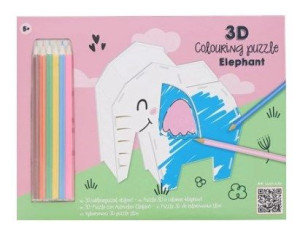 Kolorowanka składanka Puzzle 3D LEW + kredki