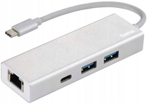 Koncetrator Usb 3.1 Typ C Hama 00135757 Srebrny