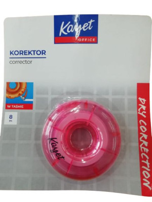 Korektor okrągły w taśmie 8m różowy