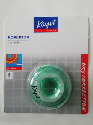 Korektor okrągły w taśmie 8m zielony