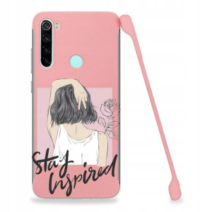 Etui Coby RÓŻOWY do XIAOMI REDMI NOTE 8 2021 Wzory