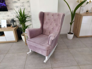 Fotel Uszak BUJANY NA BIEGUNACH PLAMOODPORNY