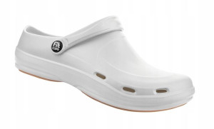 Klapki Crocs FitClog Białe Medyczne Kucharskie 42