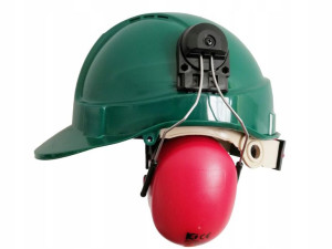 Kask Hełm Budowlany Ochronny+Nauszniki M60 Zestaw