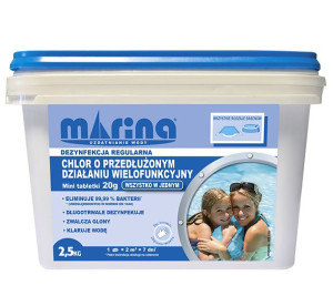 Marina Chlor o przedłużonym działaniu wielofunkcyjny 20G - 2,5 KG
